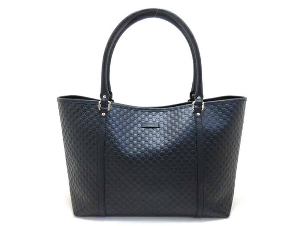 Gucci Microgucci Tote Bag Calfskin Black